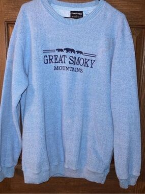Great Smoky Mountains Light Blue Crewneck Sweater
